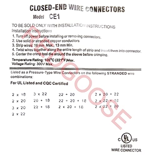 300PCS Closed End Crimp Connector 26-12 AWG Nylon Wire Connectors Crimp Cap Wire Terminals(26-18AWG 100PCS, 26-16AWG 100PCS, 26-12AWG 100PCS) - style: 26-12 AWG Kit