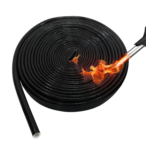 Silicone Wire Heat Shield Sleeve for Automotive, 9/16" I.D. x10FT, Black - color: Black, size: 9/16"-10ft