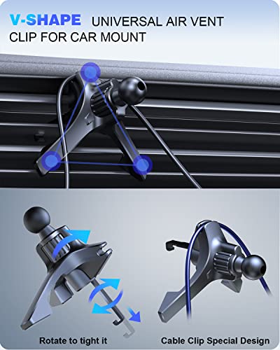 OQTIQ for MagSafe Car Mount, 360° Adjustable 17 N52 Strong Magnets, Air Vent Phone Mount Compatible with iPhone 12-17 Series and Phones with MagSafe Case