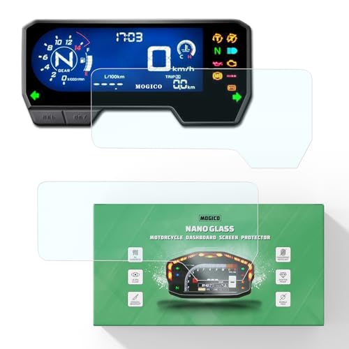 Motorcycle Nano Glass Dashboard Screen Protector for Honda CBR650R / CB650R / CB500X / CB500F / CBR500R 2019-2023 (2 Pack Ultra Clear, Scratch Resistant Display Saver)
