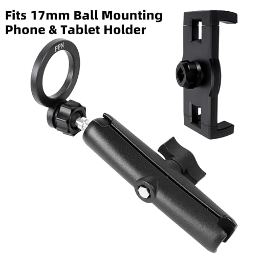 1" to 17mm (0.67") Ball Adapter with 5.9" Long Double Socket Arm, Compatible with RAM B Size Mounts, Fits Garmin GPS Mount and 17mm Swivel Ball Mounting Phone Holder - style: 1" to 17mm Ball Adapter with 5.9" Arm