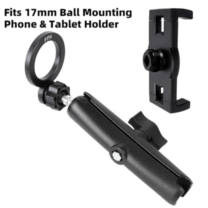 1" to 17mm (0.67") Ball Adapter with 5.9" Long Double Socket Arm, Compatible with RAM B Size Mounts, Fits Garmin GPS Mount and 17mm Swivel Ball Mounting Phone Holder - style: 1" to 17mm Ball Adapter with 5.9" Arm
