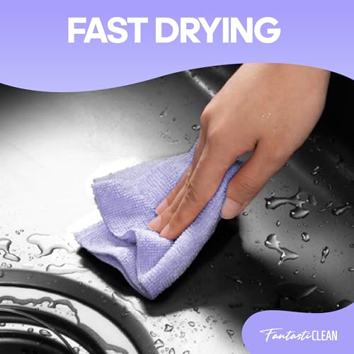 Fantasticlean Microfiber Cleaning Cloth Roll 240Pack, Pink and Light-Purple - color: 2pink 2light-purple