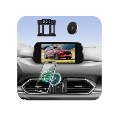 Car Mount for Mazda CX5 (2017-2025), Magnetic Phone Holder, Magsafe Car Mount Charger, Dashboard Phone Holder, 15W Wireless Fast Charging, Cell Phone Automobile Chargers, 2024 CX-5 Accessories - size: Mazda CX5 | 2017-2025