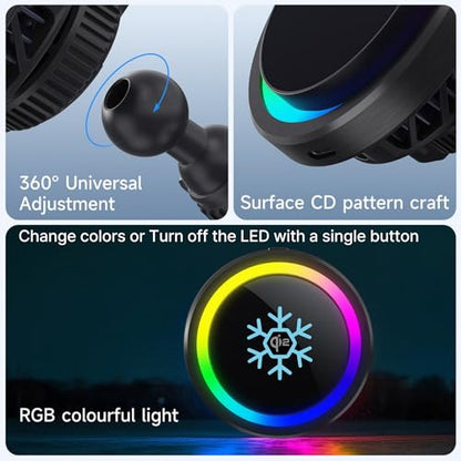 Qi2 Certified 15W Wireless Car Charger with Peltier Cooling, MagSafe Compatible Magnetic Car Mount, Strong N52 Air Vent Phone Holder for iPhone 17/16/15/14 Pro Max, Galaxy S26/S25(Harp Seal) - color: Harp Seal