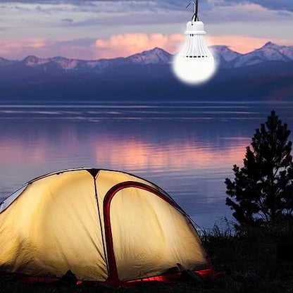 4 Pack USB LED Camping Lantern, 8.2 ft Extra Length Cord Tent Light with USB Y-Cable, Portable LED Bulb for Garage, Warehouse, Car, Truck, Fishing Boat, Room Emergency Light, White - style: 5W 4PCS