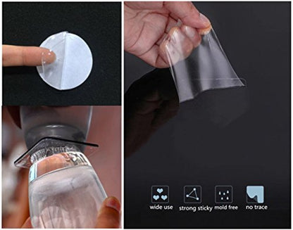 4 Mounting Tabs2.1 inches Diameter Adhesive Pads Round Double Sided Foam Tapes Perfect for Windshield, Dashboard Toys, GPS, Tiles, Walls - size: Transparent 2.1 inches Diameter