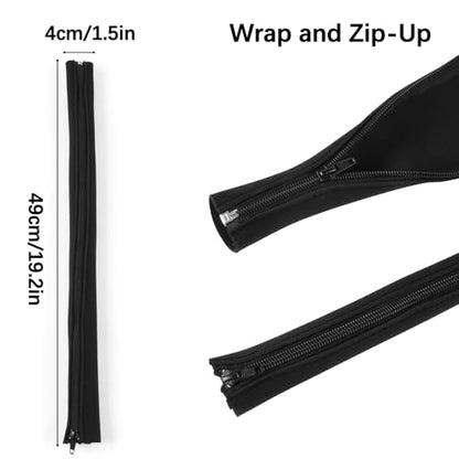 4 Pack Cable Management Sleeves Flexible Cord Management Wire Wrap Covers Black