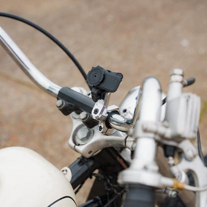 Quad Lock Handlebar Motorcycle Phone Mount PRO Chrome Kit with Vibration Dampener and MAG Universal Adaptor - size: Handlebar Chrome Mount PRO