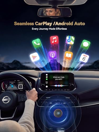 2026 Wireless CarPlay Adapter & Android Auto Wireless Adapter – 2-in-1 Plug & Play Mini Dongle for USB-A/USB-C, Fast Auto Reconnect, Low-Latency Dual-Band WiFi, Aluminum Heat Dissipation - color: Matte Orange
