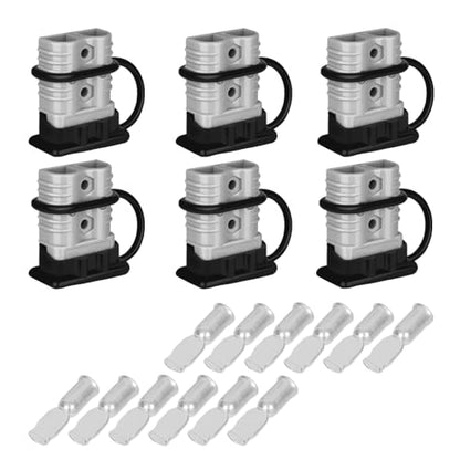 175A Battery Quick Connector with Dust Cover,Battery Quick Disconnect Wire Harness Plug Kit for Car Forklift Motor Winch Trailer（6PC 1/0AWG 6Covers - size: 6PC 1/0AWG 6Covers