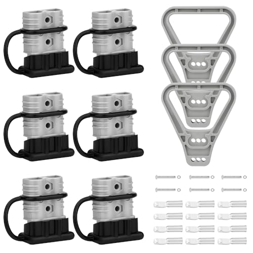 175A Battery Quick Disconnect Connecteur, 600V Wire Harness Connector Plug for Cars, Trailers, Motors, and Electronics Maintenance(6PC 1/0AWG 3Handle) - size: 6PC 1/0AWG 3Handle