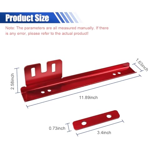 Car License Plate Bracket Holder, Aluminum Front Bumper License Plate Relocator Frame Holder Bar, License Plate Mount Bracket Kit with Bolts and Nuts, Universal License Plate Holder (Red) - color: Red