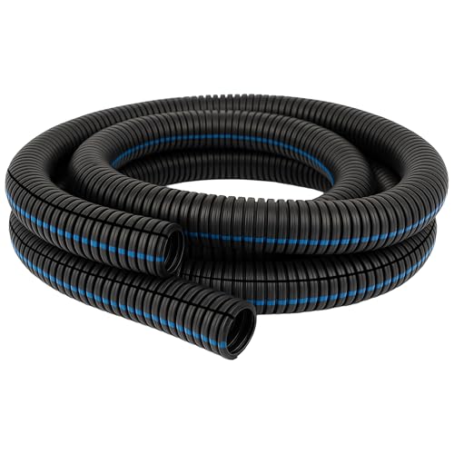 Electriduct 1/4" Flame Retardant Polypropylene Split Wire Loom Tubing Corrugated Conduit with Flammability Tracer - 25 Feet - Black - size: 0.25 Inch - 25 Feet