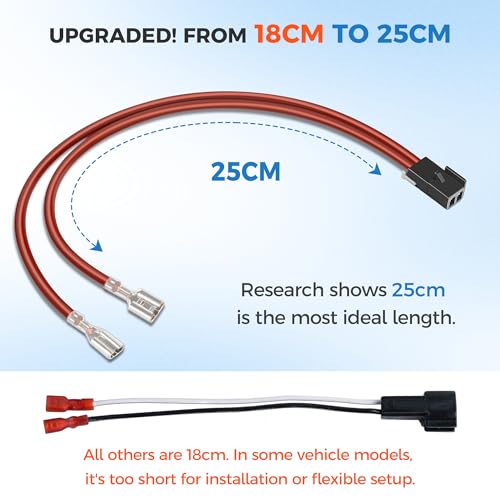 72-4530 Speaker Harness,Thicker and Longer Speaker Wire Cable,Professional Car Door Speaker Wiring Harness Adapter Connector Plug for Chevrolet Astro GMC Jimmy,Speaker Wiring Harness(2PCS) - style: 72-4530-2pcs