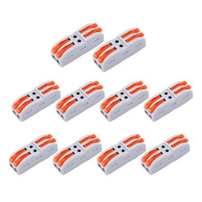 Lever Wire Connectors, Greencycle Inline Splices Push Quick Wire Connectors, 2 in 2 Out Push-in Combination for Electrical Cables 28–12 AWG, Max 32A,120PK - size: 120PCS, style: 2IN 2OUT