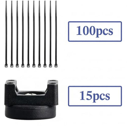 Yookeer 115 Pieces Magnetic Zip Tie Mount Multipurpose Cable Holder Magnets Magnetic Wire Management Bases with Heavy Duty Zip, Mount Nylon Cable Ties in Total (22 mm) - size: 22 mm