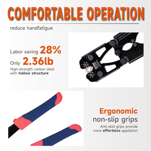iCrimp Battery Cable Lug Crimping Tool for 8, 6, 4, 2, 1, 1/0 AWG