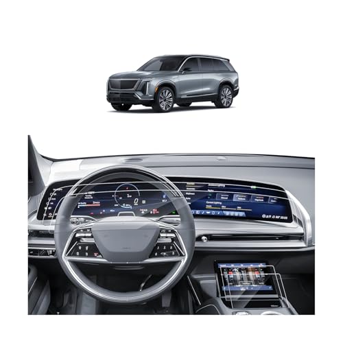 SKTU 4PCS for 2026 2027 Cadillac Vistiq Screen Protector for 2026+ Cadillac Vistiq (Luxury/Premium Luxury/Sport/Platinum) 33-Inch Navigation & Central AC Screen Cadillac Vistiq 2026 2027 Accessories Nano Screen Protective Film [Ultra HD, Anti-Glare&Scratc