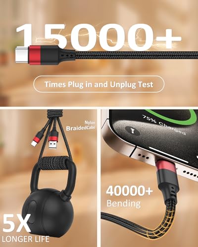 Short USB to USB C Cable, 2 Pack USB C Cable 1ft, Braided 12 inch Short USBC Cable 3A Fast Charging for iPhone 17 16 15 Pro Max, Samsung Galaxy S25 S24 S23, Pxiel 10 9 - size: 1 FT