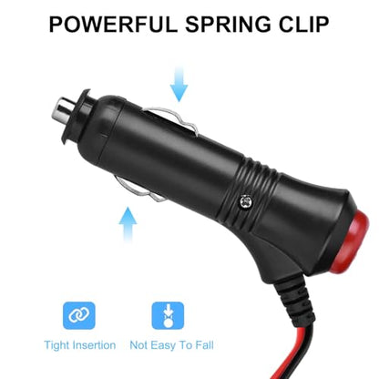 Car Cigarette Lighter Plug Adapter 10FT With LED Switch Button 12V Cigarette Lighter Male Plug Replacement For Car Truck Motorcycle RVs - size: 10FT Low-power 12V36W