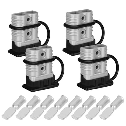 175A Battery Quick Connector with Dust Cover,Battery Quick Disconnect Wire Harness Plug Kit for Car Forklift Motor Winch Trailer（4PC 1/0AWG 4Covers - size: 4PC 1/0AWG 4Covers