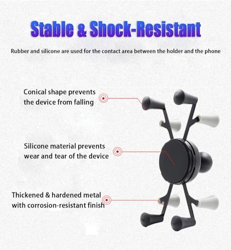 Strg Phone Holder with 1" Ball Compatible with 1" Ball Arms and Ball Mounts - size: Phone Mount for Large Phones