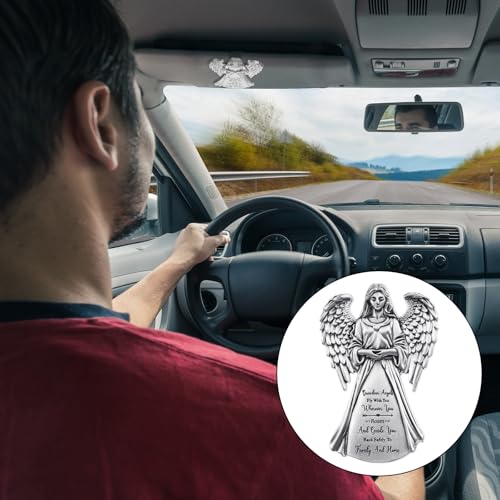 BBTO 2 Pcs Guardian Angel Visor Clips for Cars, Travel Blessing