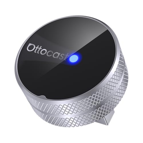 OTTOCAST Mini Tube 2026 Wireless CarPlay & Android Auto Adapter, Ultra-Fast Auto Reconnect,WiFi 6 & Bluetooth 5.4,Mini Plug & Play Dongle for Cars with Wired CarPlay