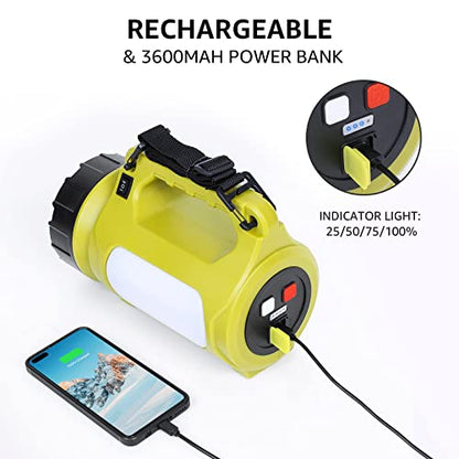LE Rechargeable LED Lantern, Camping Essentials, 1000LM, 5 Light Modes, IPX4 Waterproof, 3600mAh, Lantern Flashlight for Hurricane Emergency, Hiking, Home and More, USB Cable Included
