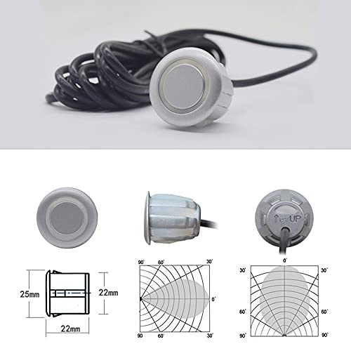Car Parking Sensors Kit Reverse Radar parktronic System Auto Electronics Vehicle Back Assistant Reverse 8 Sensor (Golden) - color: Golden