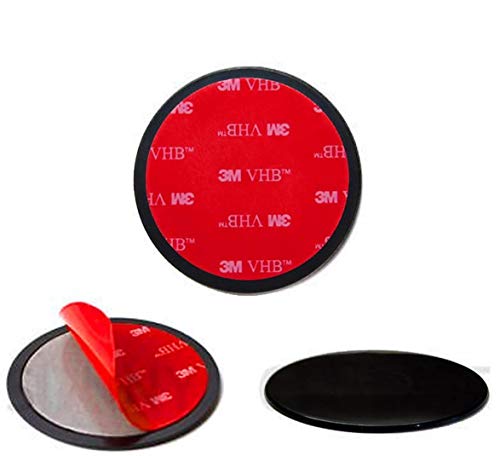 Navitech 80mm (Twin Pack) Circular Adhesive Universal Dash Disc for Windscreen Suction Cups Compatible with AUKEY DR02 D