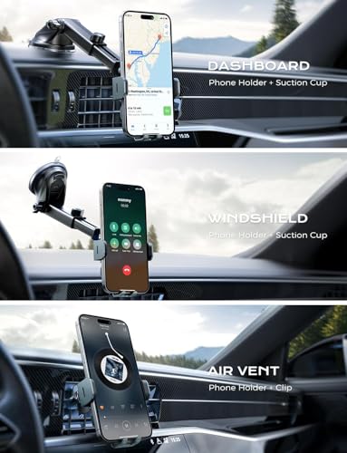 Wireless Car Charger, 15W Fast Charging Auto Clamping Car Charger Phone Mount Phone Holder fit for iPhone 15 14 13 12 11 Pro Max Xs, Samsung Galaxy S24 Ultra S23 S22 S21, S20, S10+, Green - color: Green