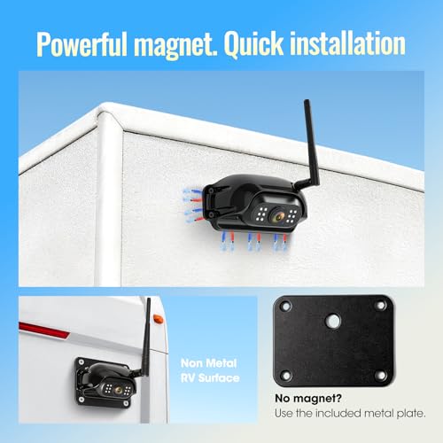 1080P 7" Wireless Backup Camera System for Furrion Pre-Wired RV Truck, DVR Split Screen Monitor & Magnetic IR Night Vision Rear View Camera, IP69 Waterproof for Trailer, Camper, A11 - size: 7" 1-CAM