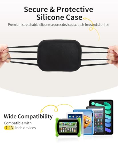 FANGOR Car Headrest Mount Holder, Tablet Holder for Kids in Back Seats, Anti-Slip Strap and Holding Net,Angle-Adjustable/Fits All 7 Inch to 12.9 Inch Tablets - size: 1 Pack - fit for 7-12.9" tablet