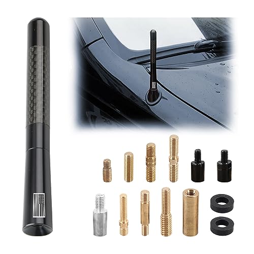 BESULEN 4.7 Inch Car Short Antenna, American Flag Design, Black - color: Black, size: 4.7 Inch