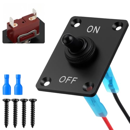Justech Heavy Duty 2 Pin SPST Toggle Switch, 12V DC 10A ON/Off Switch - size: 2 PIN