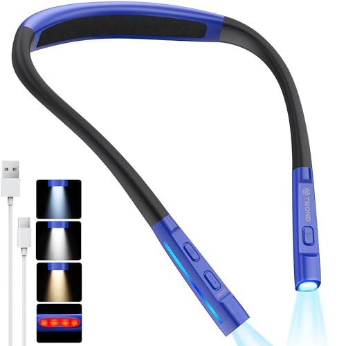 TROND LED Neck Reading Light, Bendable Neck Light for Reading, USB-C, Blue - color: Sapphire Blue