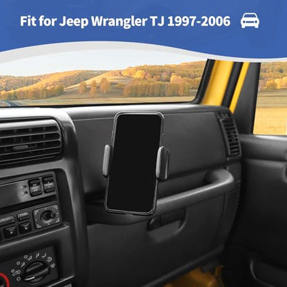 RT-TCZ for Jeep TJ Phone Radio Holder Walkie Talkie Mount Bracket Accessories for Jeep Wrangler TJ 1997-2006 - color: Black 97-06