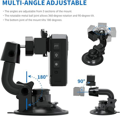 Body Camera Suction Cup Mount with Easy Remove Washable Reuable Magic Sticky Gel Pad for P100 and Widely Compatible with Other Body Camera Perfect for Car Windshield, Window, Glass, Dashboard