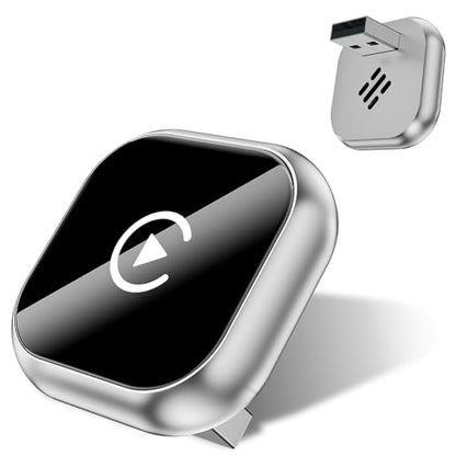 2-in-1 Wireless CarPlay & Android Auto Adapter, Silver