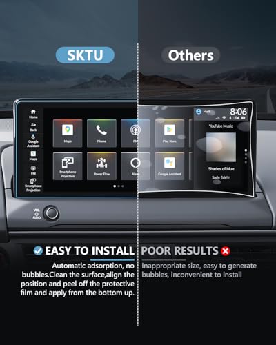 SKTU for 2026 2027 Honda Pilot Screen Protector 12.3 Inch for 2026+ Honda Pilot (Sport/EX-L/Touring/TrailSport/Touring Blackout/Elite/Black Edition) 12.3-Inch Infotainment Touchscreen [Ultra HD, Anti Glare&Scratch, 9H Hardness] Tempered Glass Honda Pilot