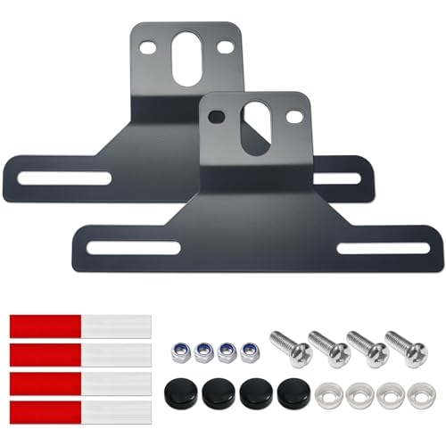 ZXFOOG Trailer License Plate Bracket Holder, 2 Pack, Black Stainless Steel - color: Black Bracket-2p