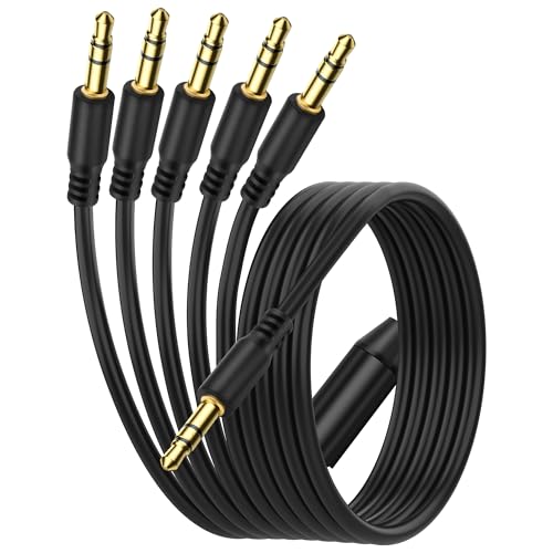XMSJSIY 3.5mm TRS 1 to 5 Y Splitter Stereo Audio Extension Cable