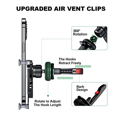 Z Fold 7 Car Mount Accessories, Gravity Linkage, A Vent (Black) - color: Black-V