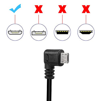 QIANRENON 90° Micro USB Panel Flush Mount Waterproof Extension Cable Micro USB 5 Pin Right Angle Male to Female Connector for Fixied on Dashboard of Car,Boat,Motorcycle,28cm/11in (Right Bend) - style: Right Bend