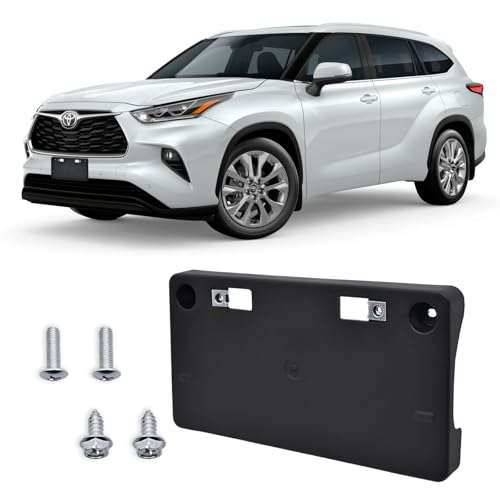 Front License Plate Frame for Toyota Highlander Accessories 2020-2024 - size: For Highlander 2020-2024
