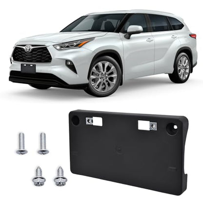 Front License Plate Frame for Toyota Highlander Accessories 2020-2024 - size: For Highlander 2020-2024