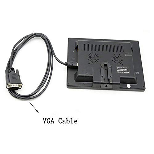CAMECHO 9 Inch LCD Monitor HD Color Screen, 2 Video Input/HDMI/VGA, Support Car Backup, Mini PC Display, CCTV, Home Security, with Remote Control