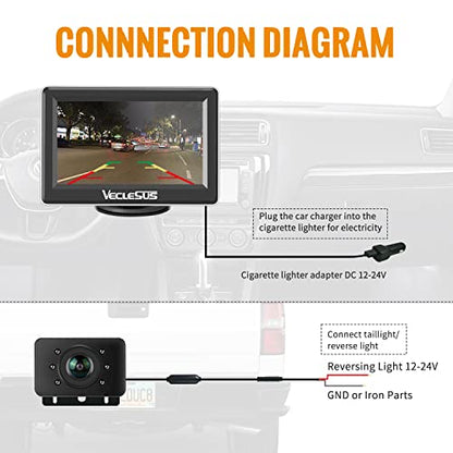 Wireless Backup Camera Systems WM1 high Definition 1080P Night Vision 4.3inches Monitor Wireless Rear View Camera for Cars sedans s-u-vs Pickups Vans